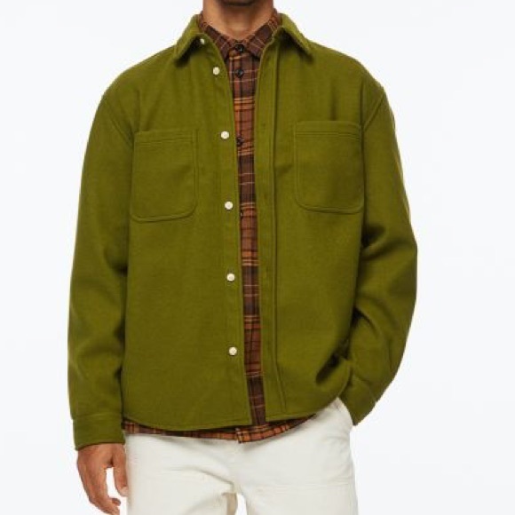 H&M Other - H&M Relaxed Fit Overshirt men’s large moss green new